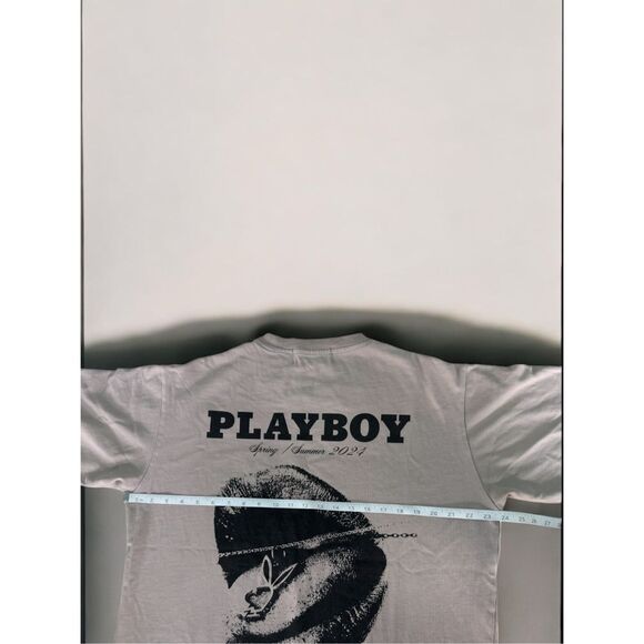 Homme + Femme Playboy Tongue Tied  Heavy Weight T-Shirt Men’s Sz Large Tan Beige - Picture 3 of 6